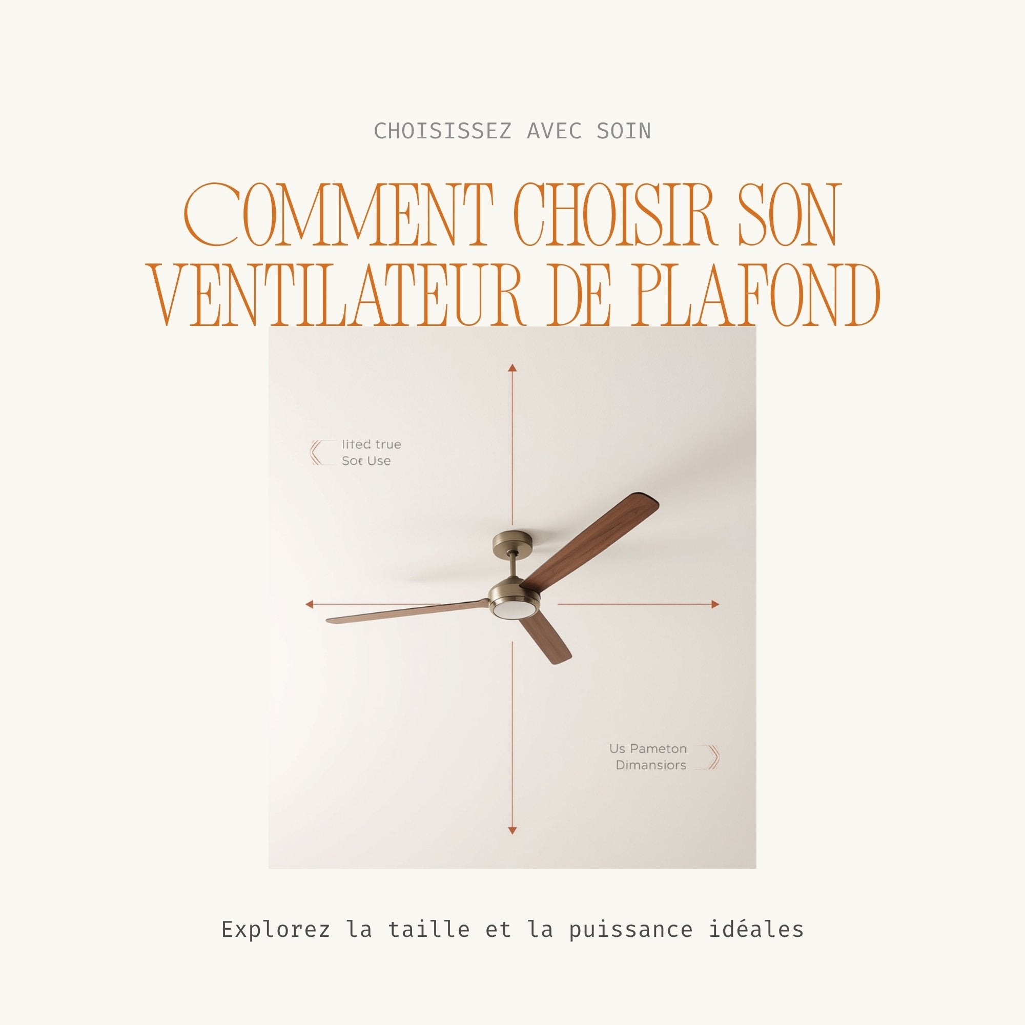 Comment choisir son ventilateur de plafond, taille et puissance