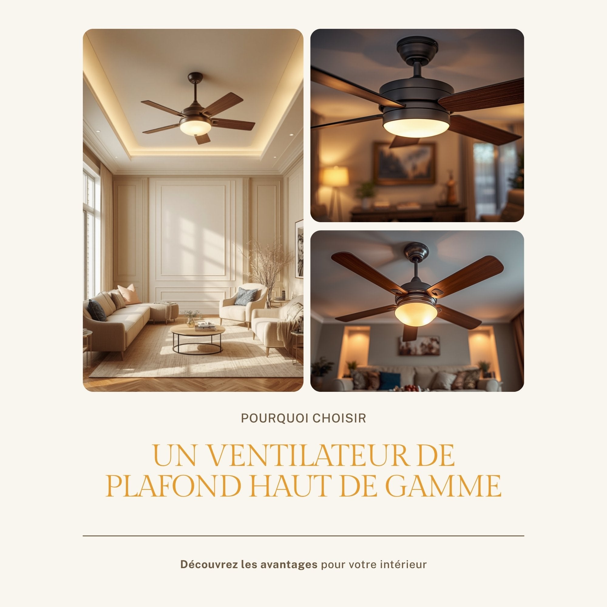 Pourquoi installer un ventilateur de plafond, les avantages