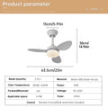 Ventilateur de Plafond Compact - Blanc 63cm LED