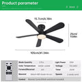 Ventilateur de Plafond Fendelier - Noir 104cm LED