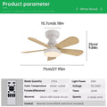 Ventilateur de Plafond Fendelier - Effet Bois Blanc 71cm LED
