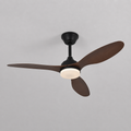 Ventilateur de Plafond Halo - Effet Bois Noir 107cm LED