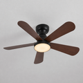 Ventilateur de Plafond Fendelier - Effet Bois Noir 71cm LED