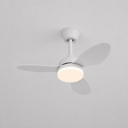 Ventilateur de Plafond Compact - Blanc 63cm LED